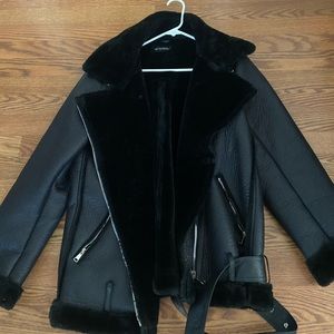 PrettyLittleThing, Size 6 Oversized faux Leather Jacket
